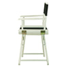 18'' Director's Chair White Frame-Black Canvas - Casual Home