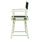 18'' Director's Chair White Frame-Black Canvas - Casual Home