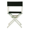 18'' Director's Chair White Frame-Black Canvas - Casual Home