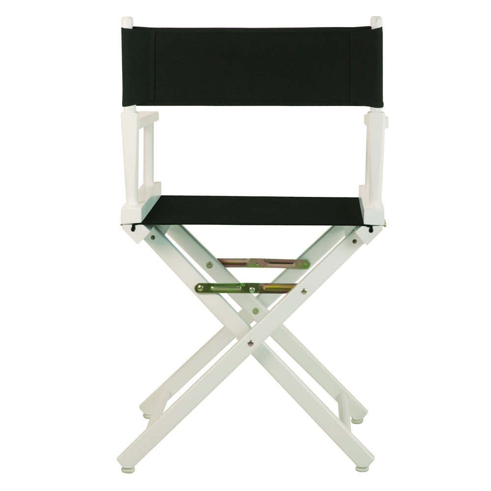 18'' Director's Chair White Frame-Black Canvas - Casual Home
