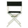 18'' Director's Chair White Frame-Black Canvas - Casual Home