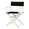18'' Director's Chair White Frame-Black Canvas - Casual Home