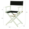 18'' Director's Chair White Frame-Black Canvas - Casual Home
