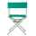 18'' Director's Chair White Frame-Teal Canvas - Casual Home