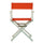 18'' Director's Chair White Frame-Orange Canvas - Casual Home