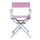 18'' Director's Chair White Frame-Pink Canvas - Casual Home