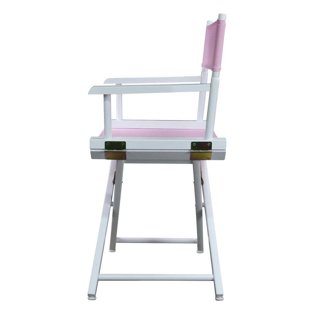 18'' Director's Chair White Frame-Pink Canvas - Casual Home