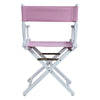 18'' Director's Chair White Frame-Pink Canvas - Casual Home