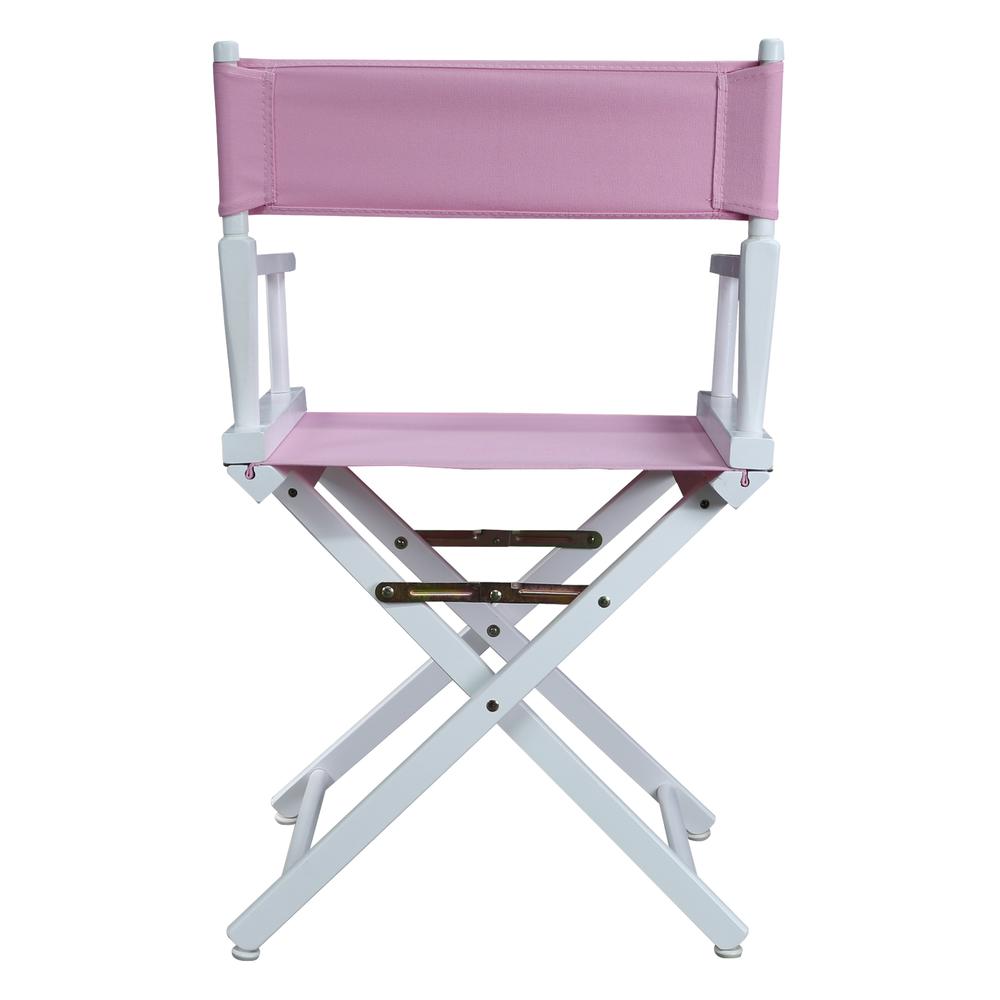 18'' Director's Chair White Frame-Pink Canvas - Casual Home