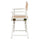 18'' Director's Chair White Frame-Tan Canvas - Casual Home