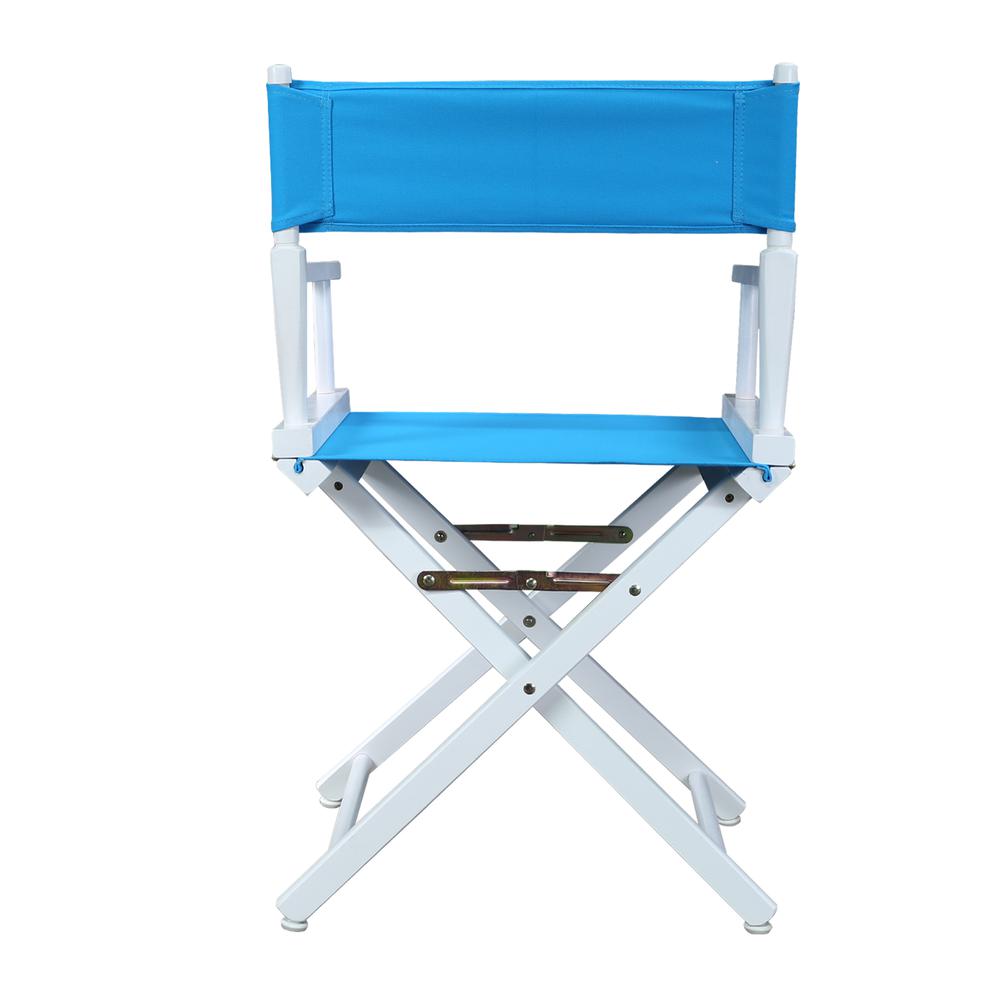 18'' Director's Chair White Frame-Turquoise Canvas - Casual Home