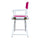18'' Director's Chair White Frame-Magenta Canvas - Casual Home
