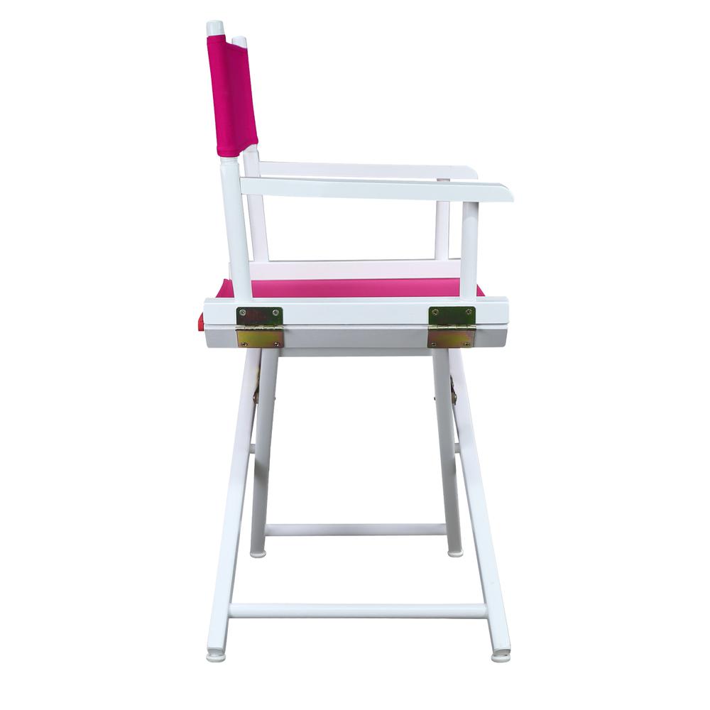 18'' Director's Chair White Frame-Magenta Canvas - Casual Home