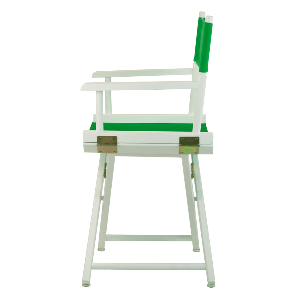 18'' Director's Chair White Frame-Green Canvas - Casual Home