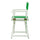 18'' Director's Chair White Frame-Green Canvas - Casual Home