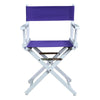 18'' Director's Chair White Frame-Purple Canvas - Casual Home