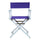 18'' Director's Chair White Frame-Purple Canvas - Casual Home