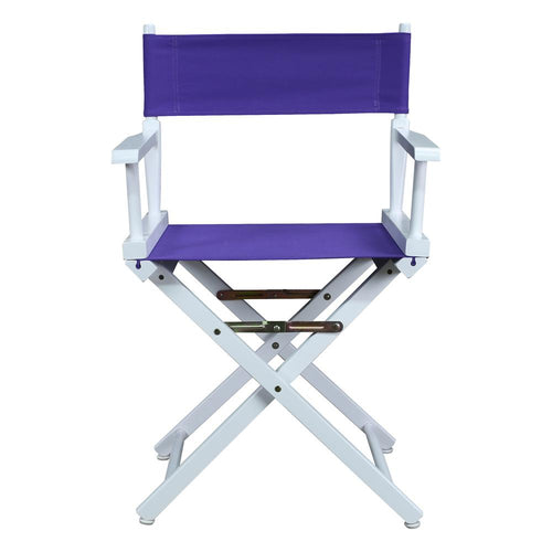 18'' Director's Chair White Frame-Purple Canvas - Casual Home