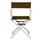 18'' Director's Chair White Frame-Brown Canvas - Casual Home