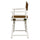 18'' Director's Chair White Frame-Brown Canvas - Casual Home