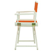 18'' Director's Chair White Frame-Tangerine Canvas - Casual Home