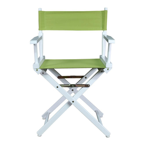 18'' Director's Chair White Frame-Lime Green Canvas - Casual Home