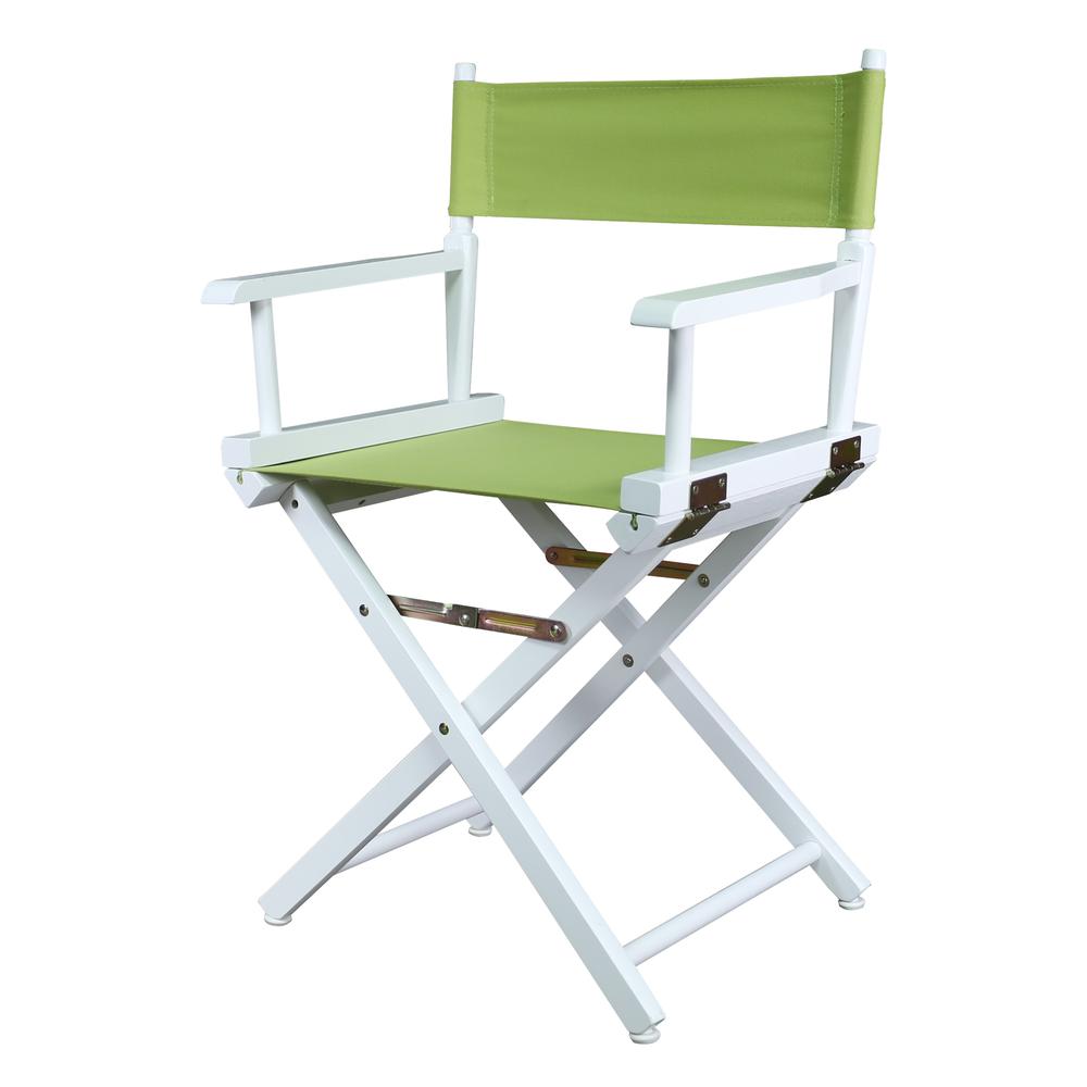18'' Director's Chair White Frame-Lime Green Canvas - Casual Home