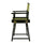 18'' Director's Chair Black Frame-Olive Canvas - Casual Home
