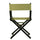 18'' Director's Chair Black Frame-Olive Canvas - Casual Home