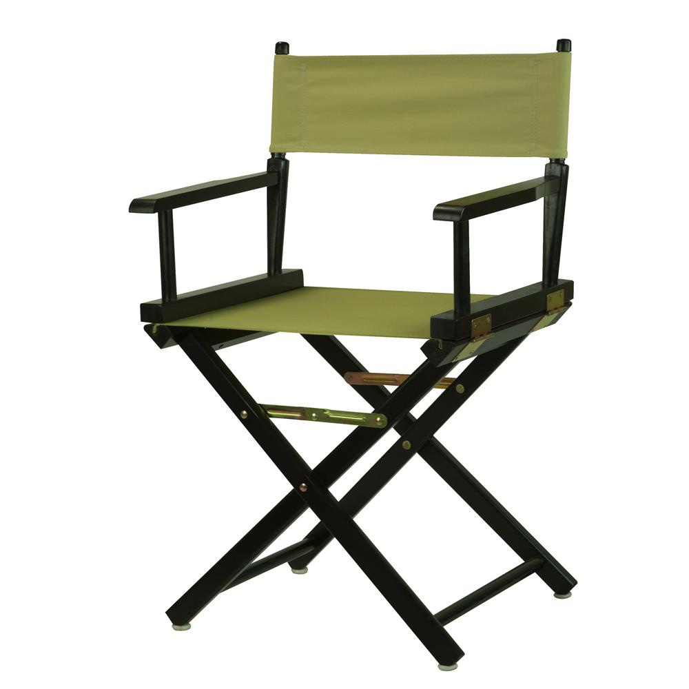 18'' Director's Chair Black Frame-Olive Canvas - Casual Home
