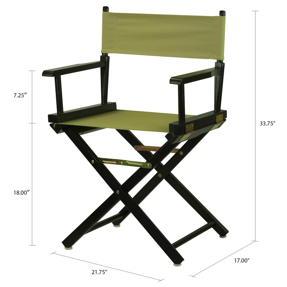 18'' Director's Chair Black Frame-Olive Canvas - Casual Home
