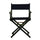 18'' Director's Chair Black Frame-Navy Blue Canvas - Casual Home