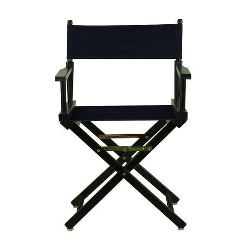 18'' Director's Chair Black Frame-Navy Blue Canvas - Casual Home