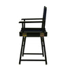 18'' Director's Chair Black Frame-Navy Blue Canvas - Casual Home