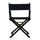 18'' Director's Chair Black Frame-Navy Blue Canvas - Casual Home