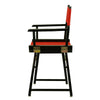 18'' Director's Chair Black Frame-Red Canvas - Casual Home