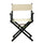 18'' Director's Chair Black Frame-Natural/Wheat Canvas - Casual Home