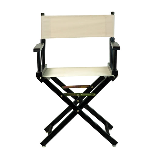 18'' Director's Chair Black Frame-Natural/Wheat Canvas - Casual Home