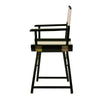 18'' Director's Chair Black Frame-Natural/Wheat Canvas - Casual Home