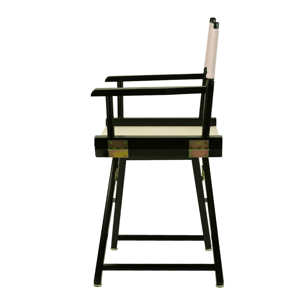 18'' Director's Chair Black Frame-Natural/Wheat Canvas - Casual Home