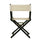 18'' Director's Chair Black Frame-Natural/Wheat Canvas - Casual Home