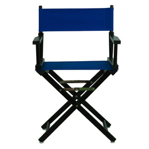 18'' Director's Chair Black Frame-Royal Blue Canvas - Casual Home