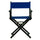 18'' Director's Chair Black Frame-Royal Blue Canvas - Casual Home