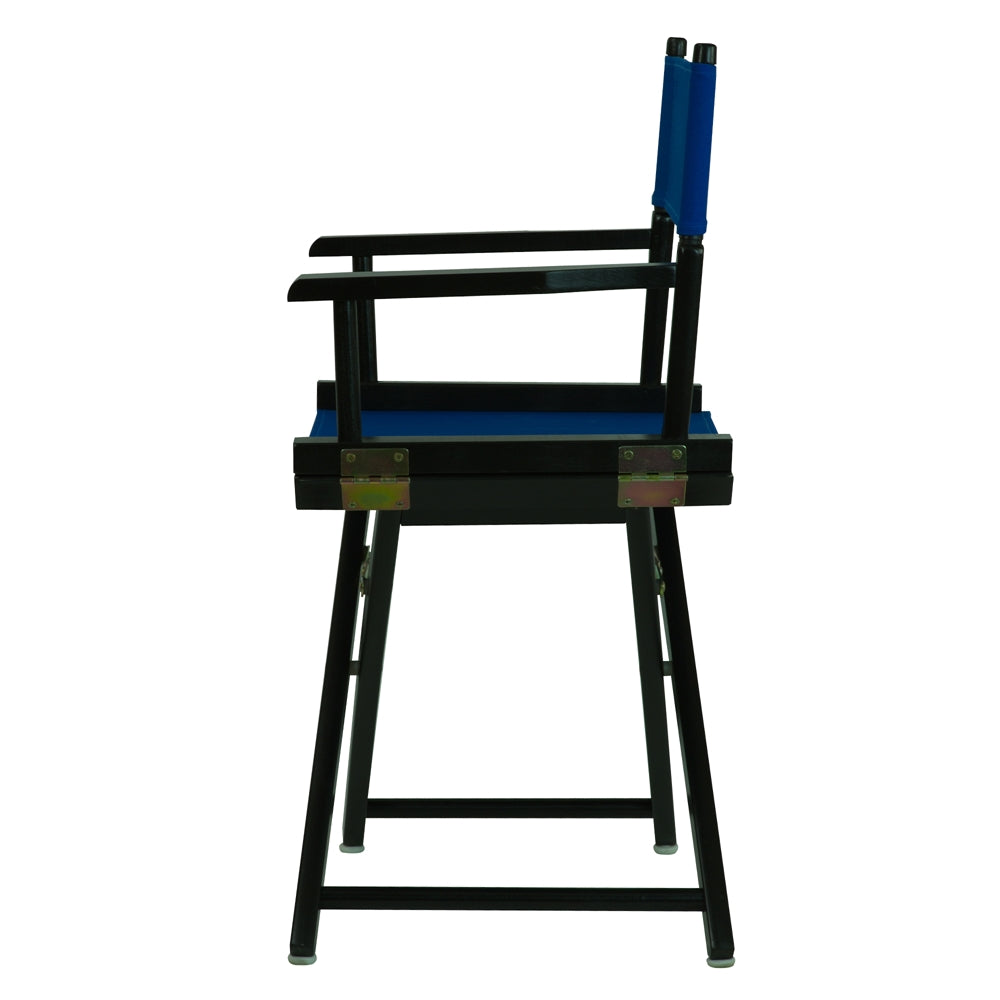 18'' Director's Chair Black Frame-Royal Blue Canvas - Casual Home