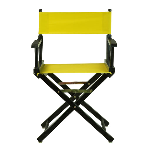 18'' Director's Chair Black Frame-Yellow Canvas - Casual Home