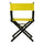 18'' Director's Chair Black Frame-Yellow Canvas - Casual Home