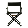 18'' Director's Chair Black Frame-Black Canvas - Casual Home