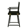 18'' Director's Chair Black Frame-Black Canvas - Casual Home