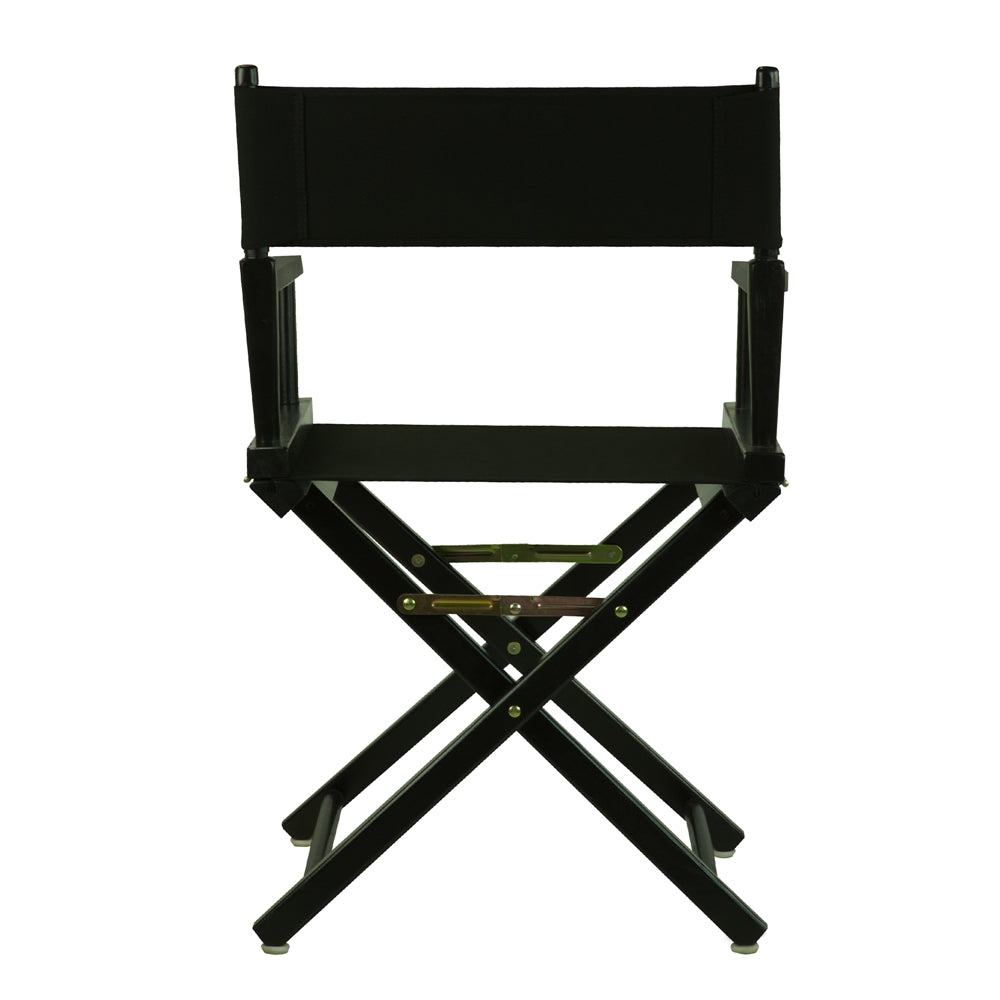 18'' Director's Chair Black Frame-Black Canvas - Casual Home
