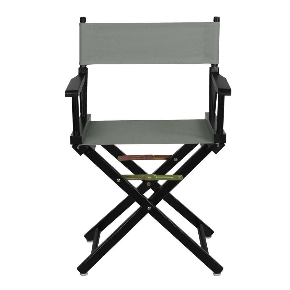 18'' Director's Chair Black Frame-Gray Canvas - Casual Home